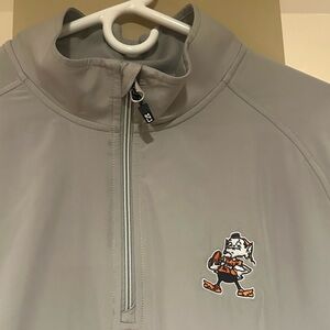 Cutter & Buck Light Gray Quarter-Zip Pullover